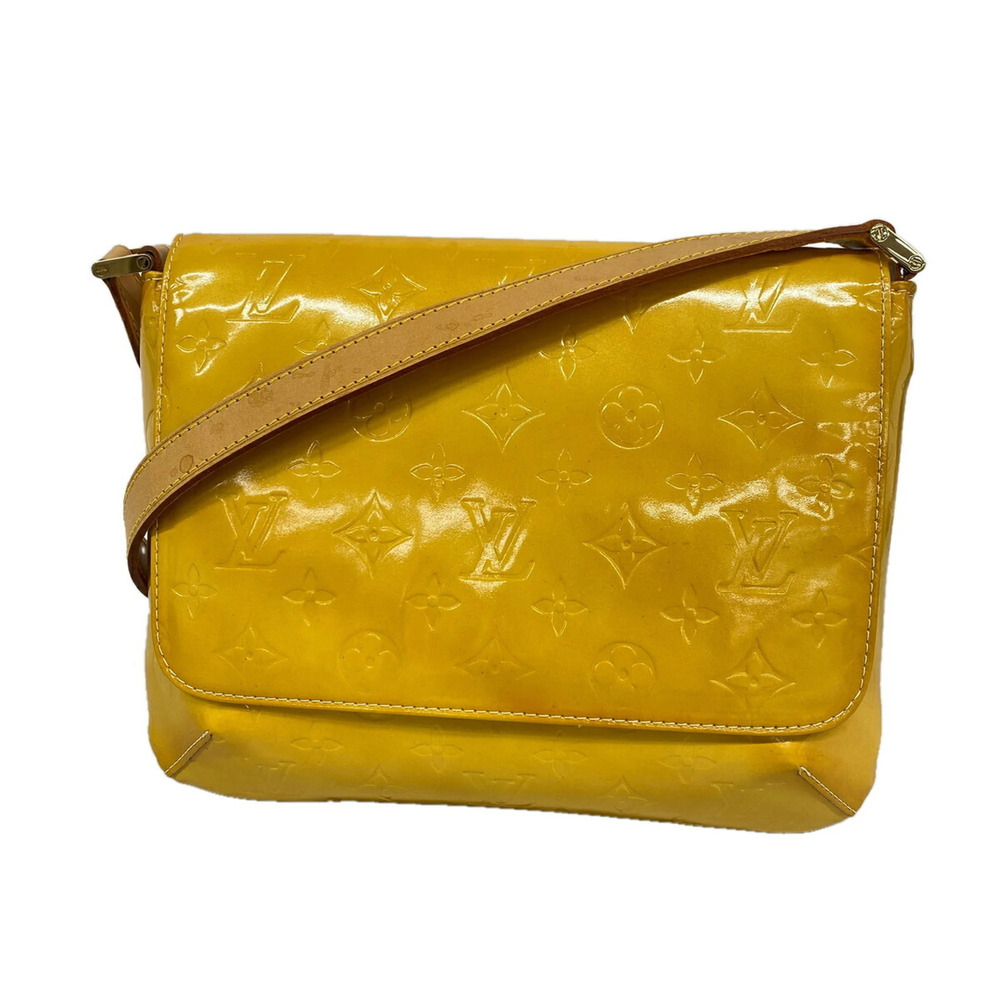 Louis Vuitton Vernis Thompson Street Shoulder Bag M91071 Lime Yellow (Women's)